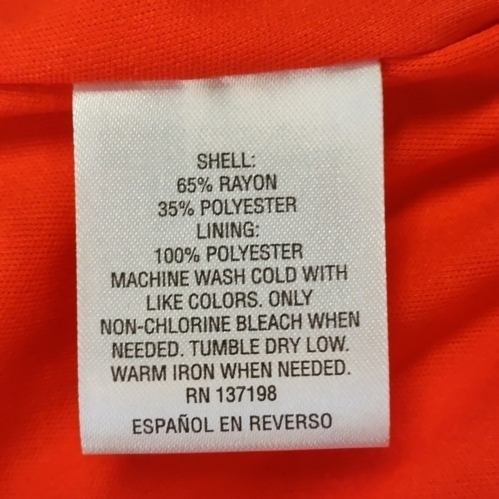 Thalia Sodi Women's Coral Red One shoulder/Cold Shoulder Top Size S NWT - Picture 10 of 10